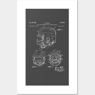 Football Helmet Patent - Football Fan Bedroom Office Art - Antique Posters and Art